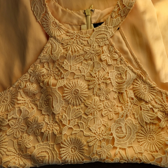 Lulu's Yellow Lace Mini Dress - Picture 6 of 10
